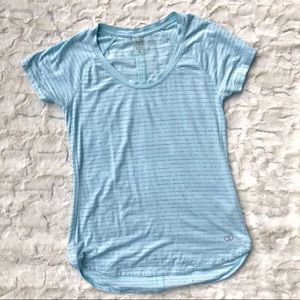 Calia by CU Striped S/S Relaxed Fit Activewear Top